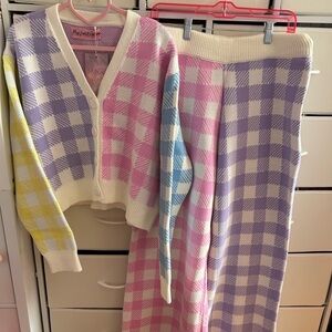 my violet gingham set